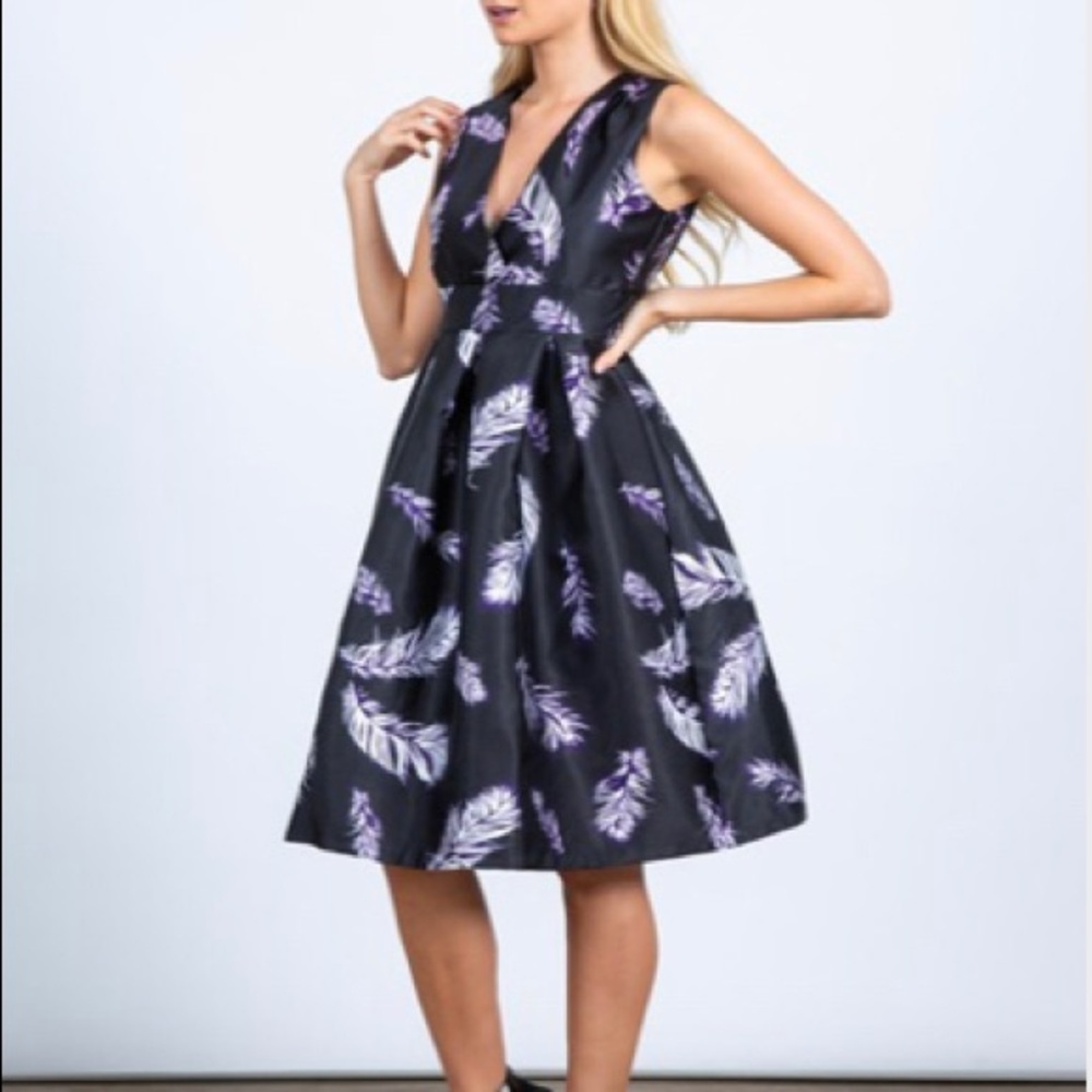 NEW - Feather Print Dress